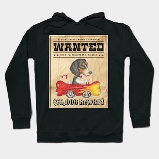 Funny Cute Beagle Dog Wanted Poster Hoodie